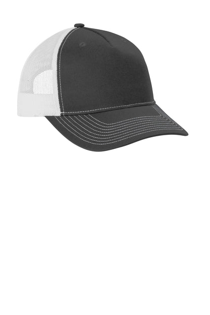 Custom Embroidered Port Authority Caps in Grey Steel/ White