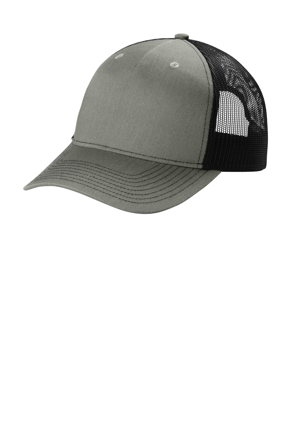 Custom Embroidered Port Authority Caps in Heather Grey/ Black