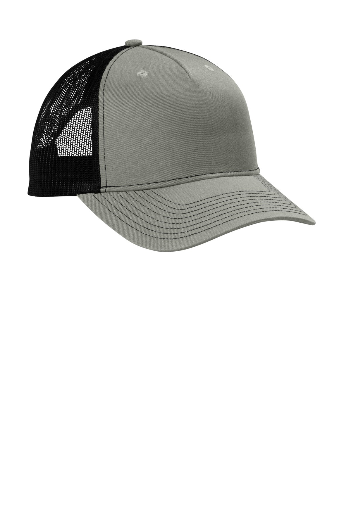 Custom Embroidered Port Authority Caps in Heather Grey/ Black