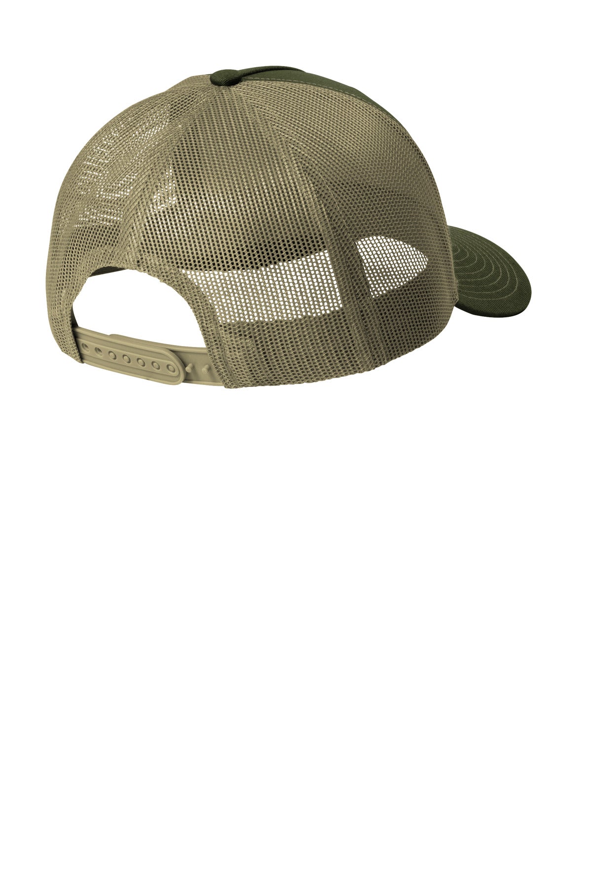 Custom Embroidered Port Authority Caps in Olive Drab Green/ Tan
