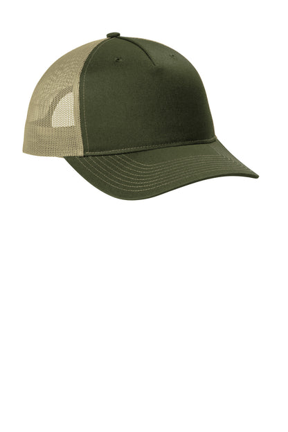 Custom Embroidered Port Authority Caps in Olive Drab Green/ Tan