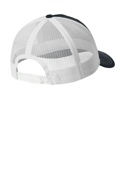 Custom Embroidered Port Authority Caps in Rich Navy/ White