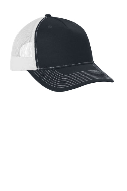 Custom Embroidered Port Authority Caps in Rich Navy/ White