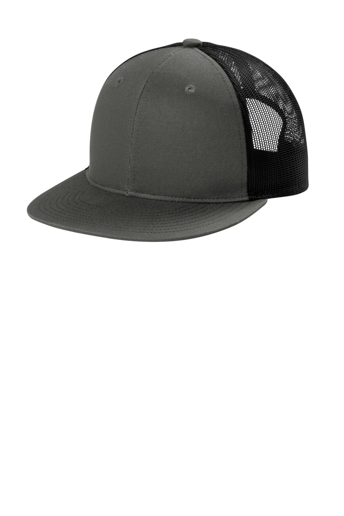 Custom Embroidered Port Authority Caps in Grey Steel/ Black