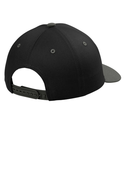 Custom Embroidered Port Authority Caps in Black/ Grey Steel
