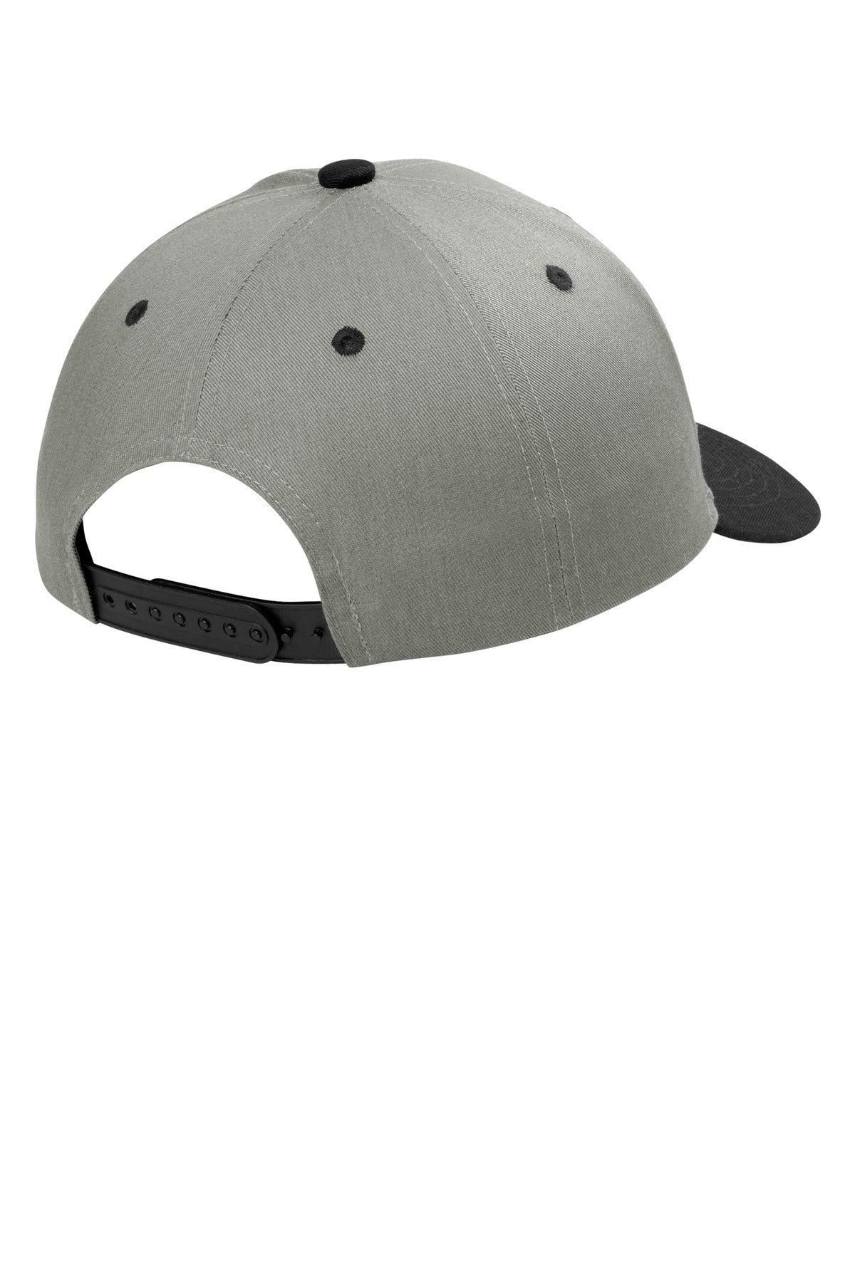 Custom Embroidered Port Authority Caps in Heather Grey/ Black
