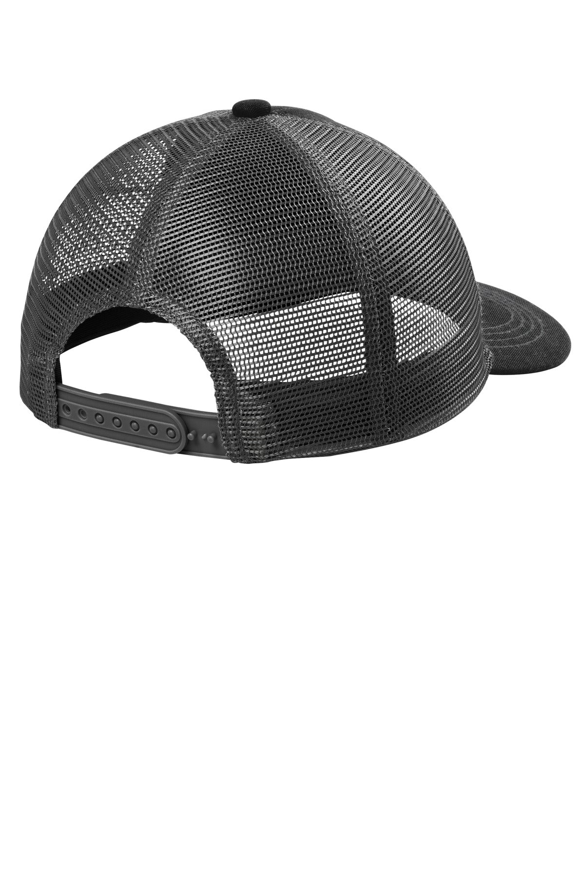 Custom Embroidered Port Authority Caps in Black/ Grey Steel