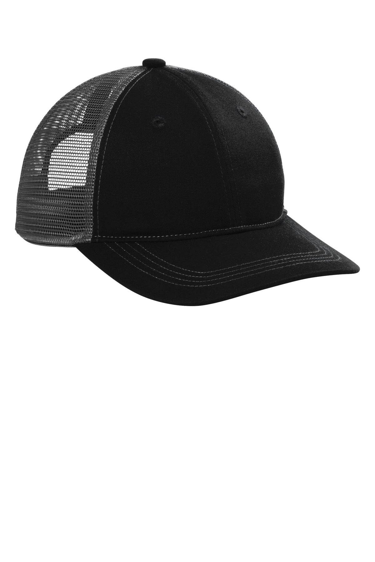 Custom Embroidered Port Authority Caps in Black/ Grey Steel