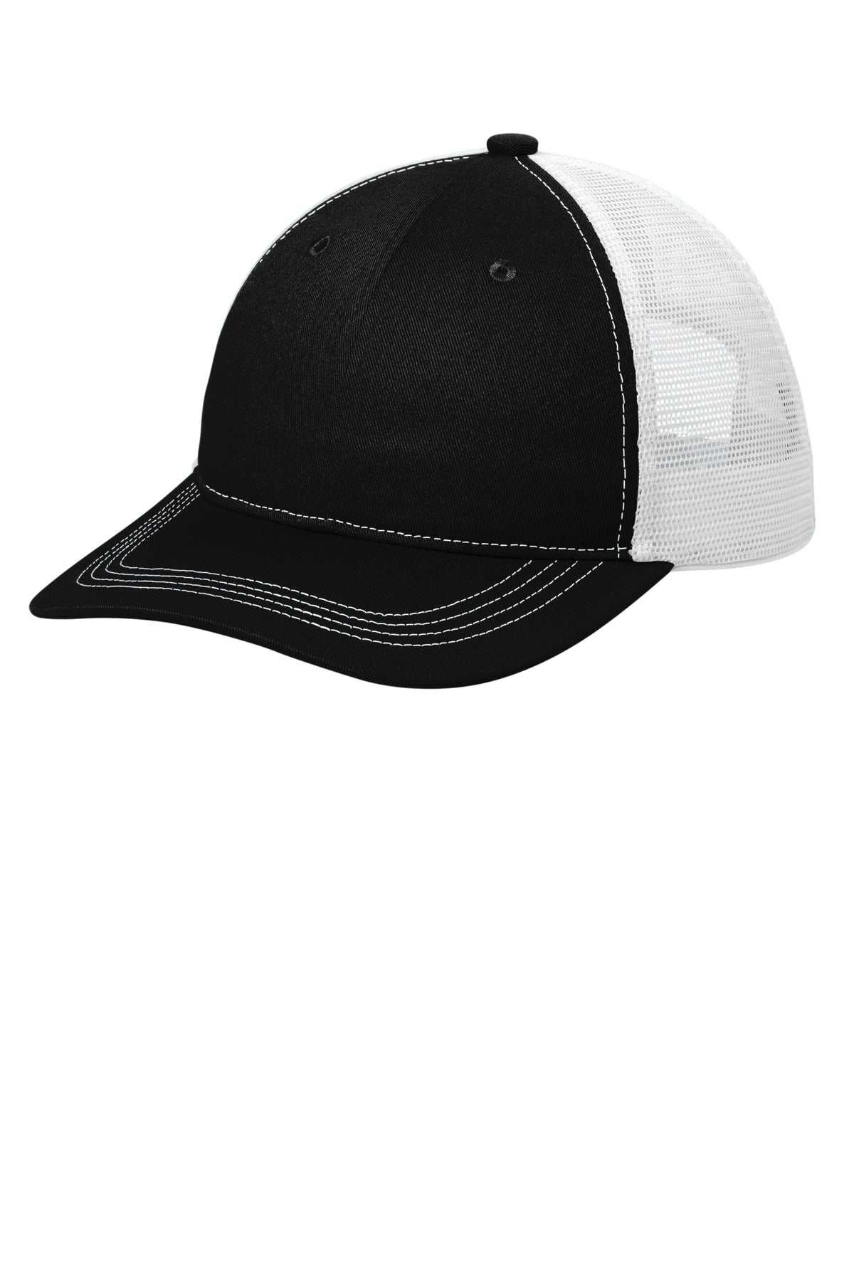 Custom Embroidered Port Authority Caps in Black/ White