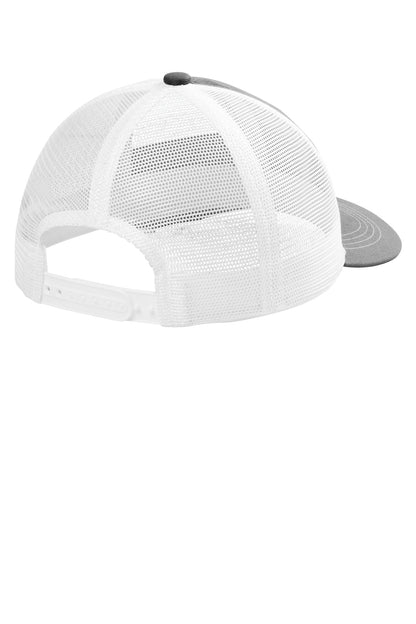 Custom Embroidered Port Authority Caps in Gusty Grey/ White