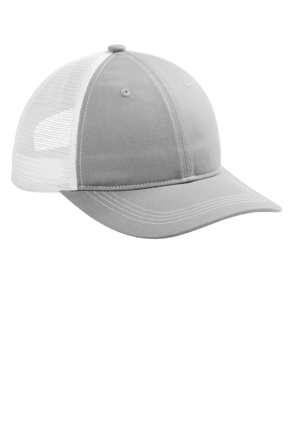 Custom Embroidered Port Authority Caps in Gusty Grey/ White