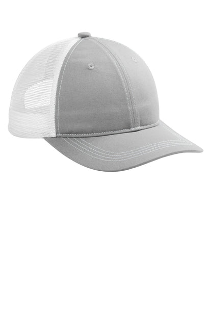 Custom Embroidered Port Authority Caps in Gusty Grey/ White