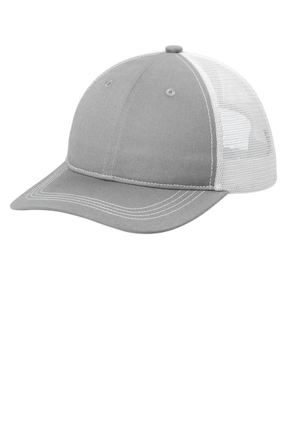 Custom Embroidered Port Authority Caps in Gusty Grey/ White