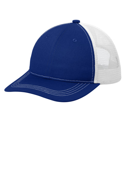 Custom Embroidered Port Authority Caps in Patriot Blue/ White