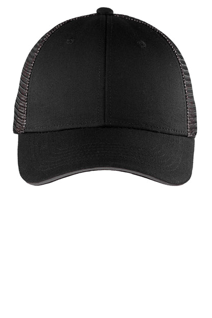 Port Authority Double Mesh Snapback Sandwich Bill Cap. C818