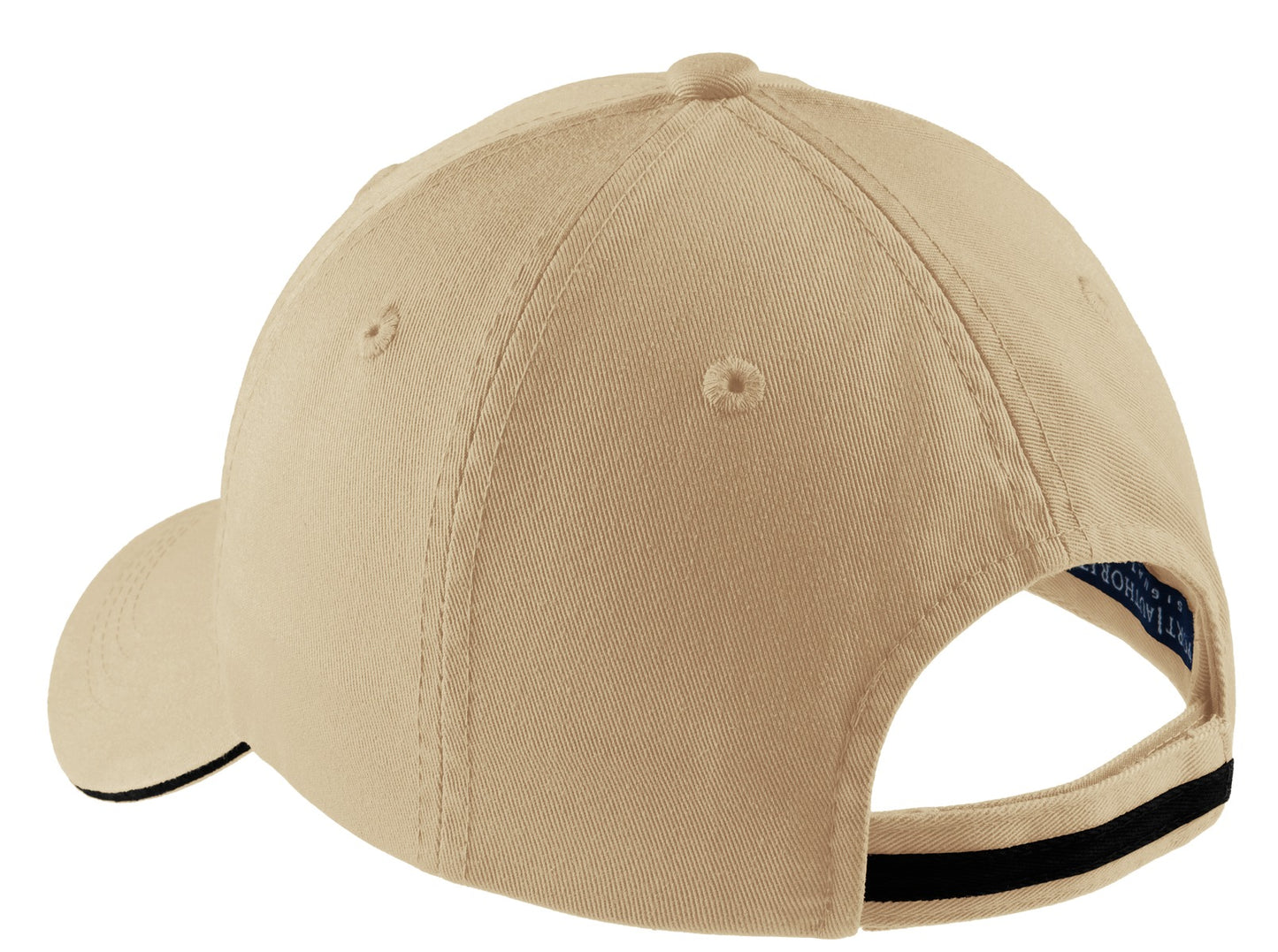 Port Authority Sandwich Bill Cap with Striped Closure.  C830