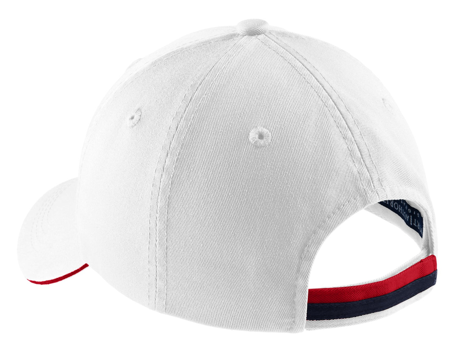 Port Authority Sandwich Bill Cap with Striped Closure.  C830