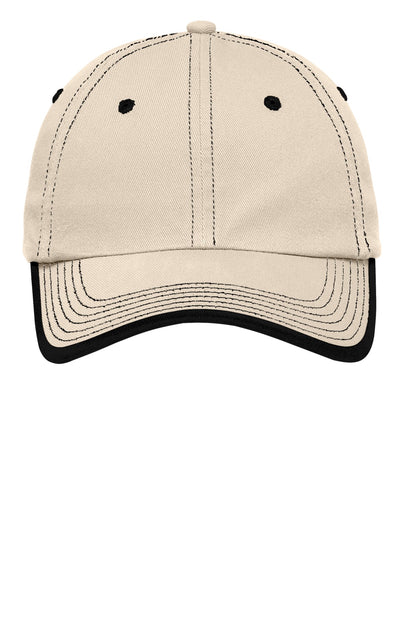 Port Authority Vintage Washed Contrast Stitch Cap.  C835