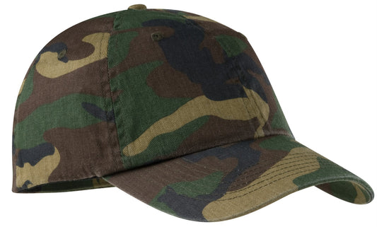 Custom Embroidered Port Authority Caps in Military Camo