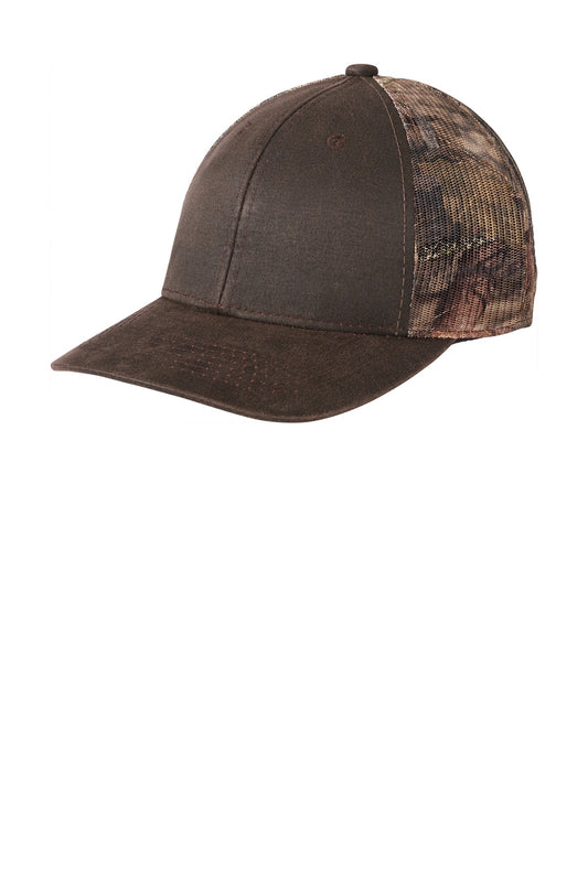 Custom Embroidered Port Authority Caps in Mossy Oak Break-up Country/ Brown