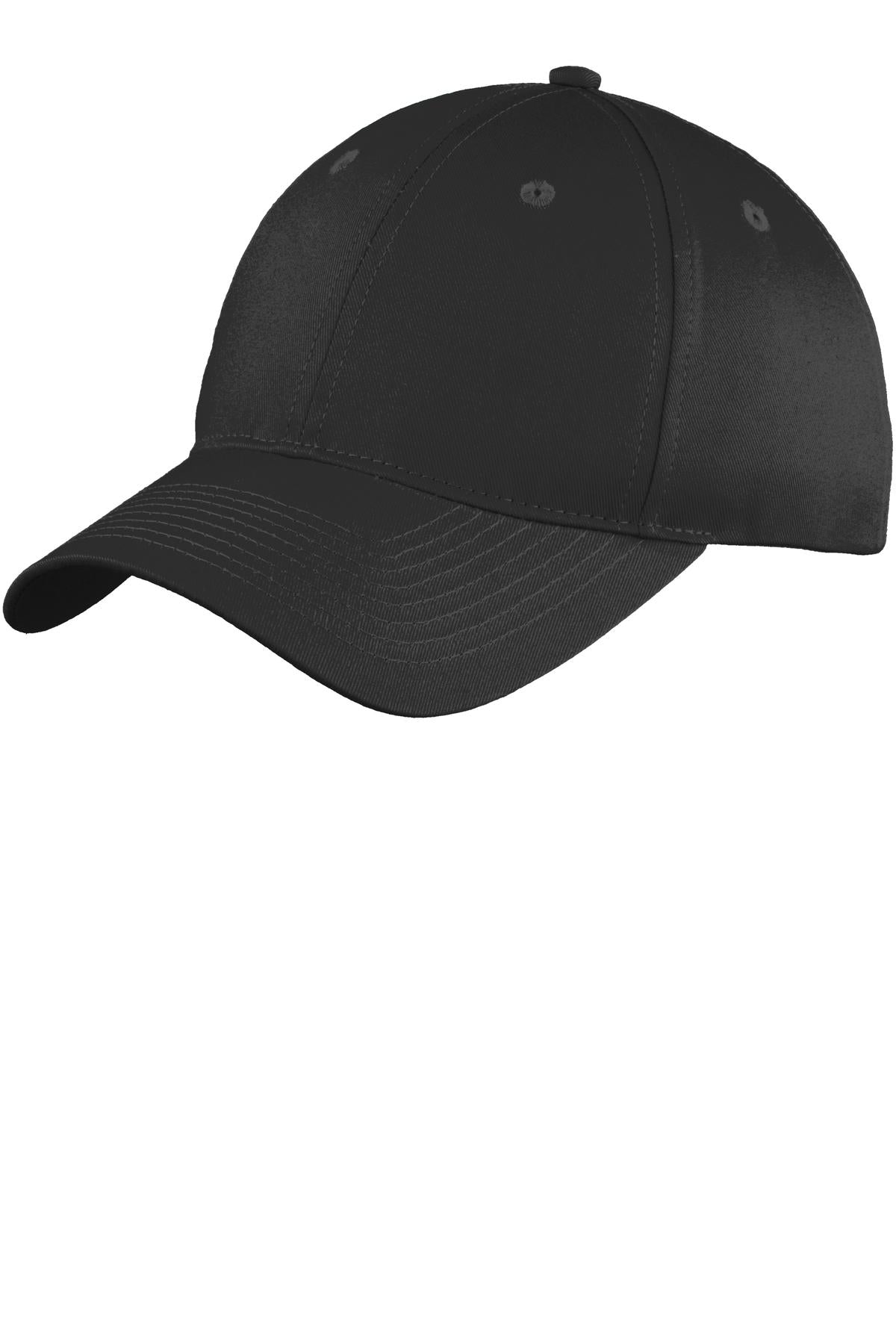 Custom Embroidered Port Authority Caps in Black