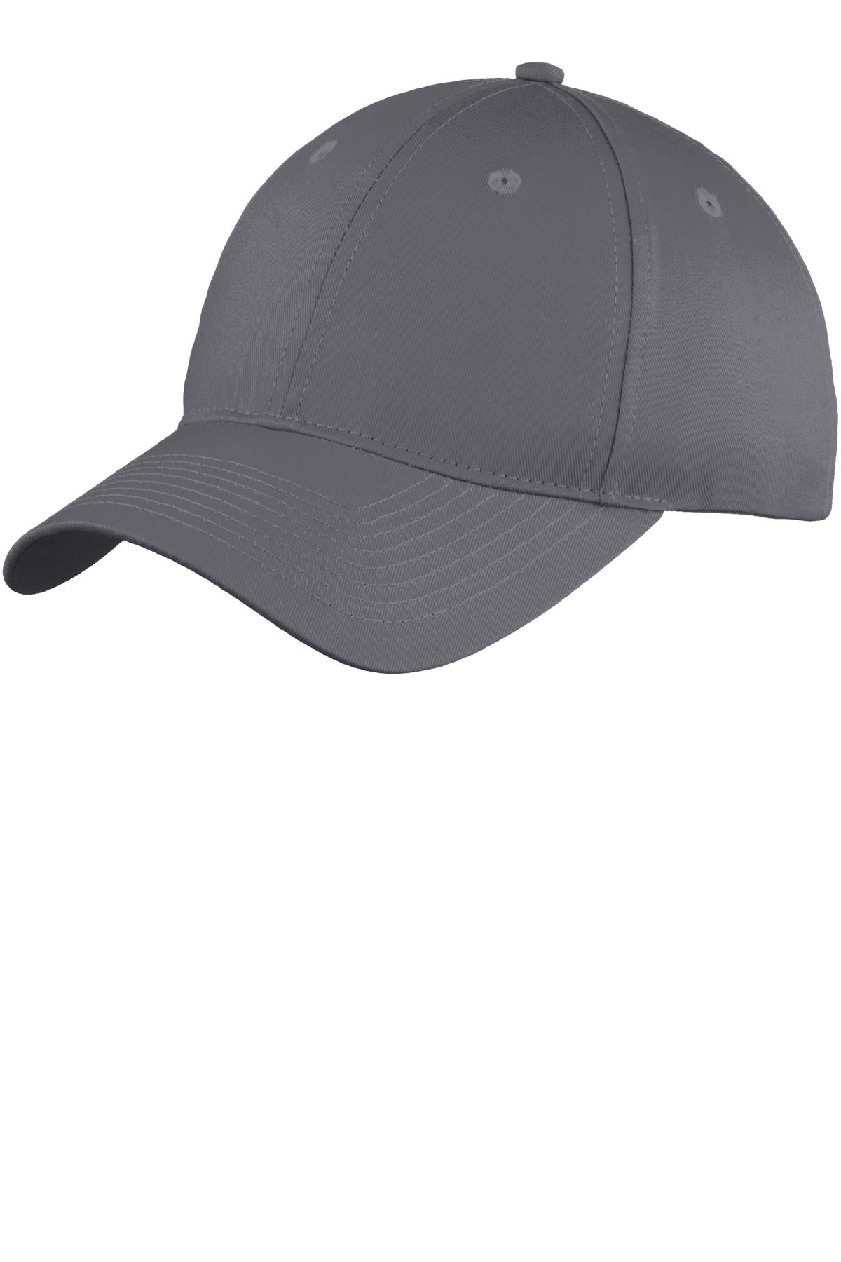 Custom Embroidered Port Authority Caps in Charcoal