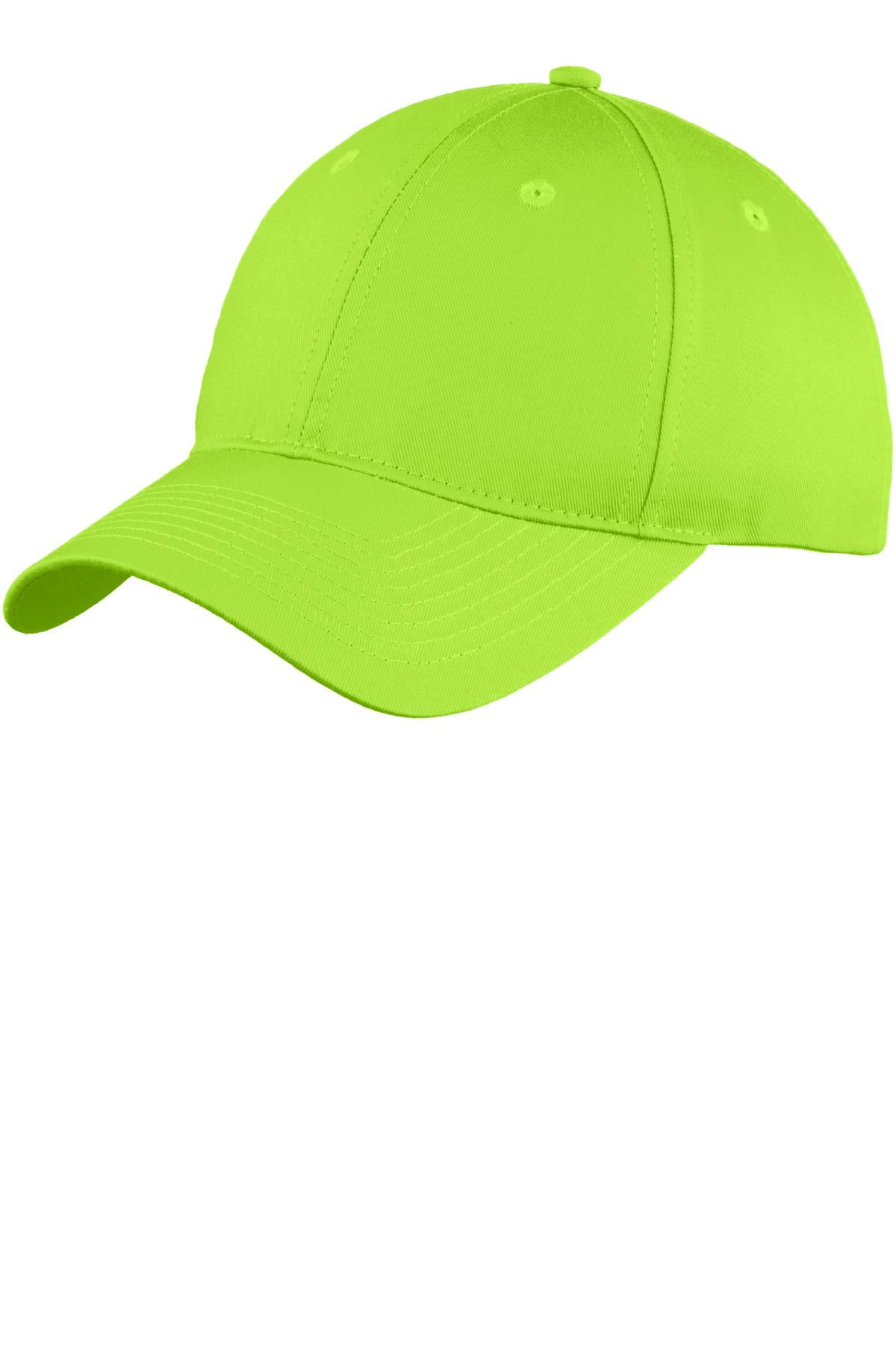 Custom Embroidered Port Authority Caps in Lime
