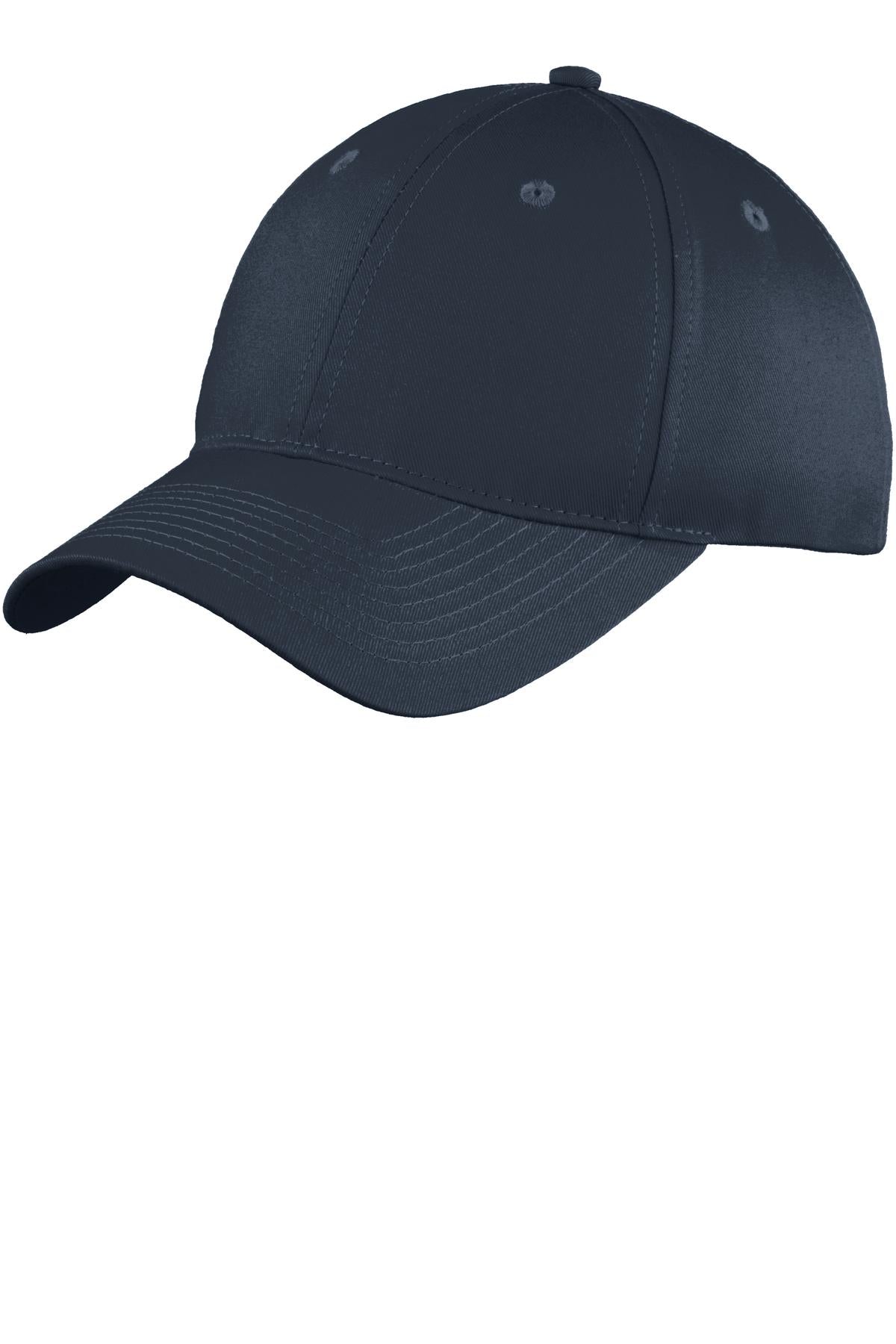 Custom Embroidered Port Authority Caps in True Navy