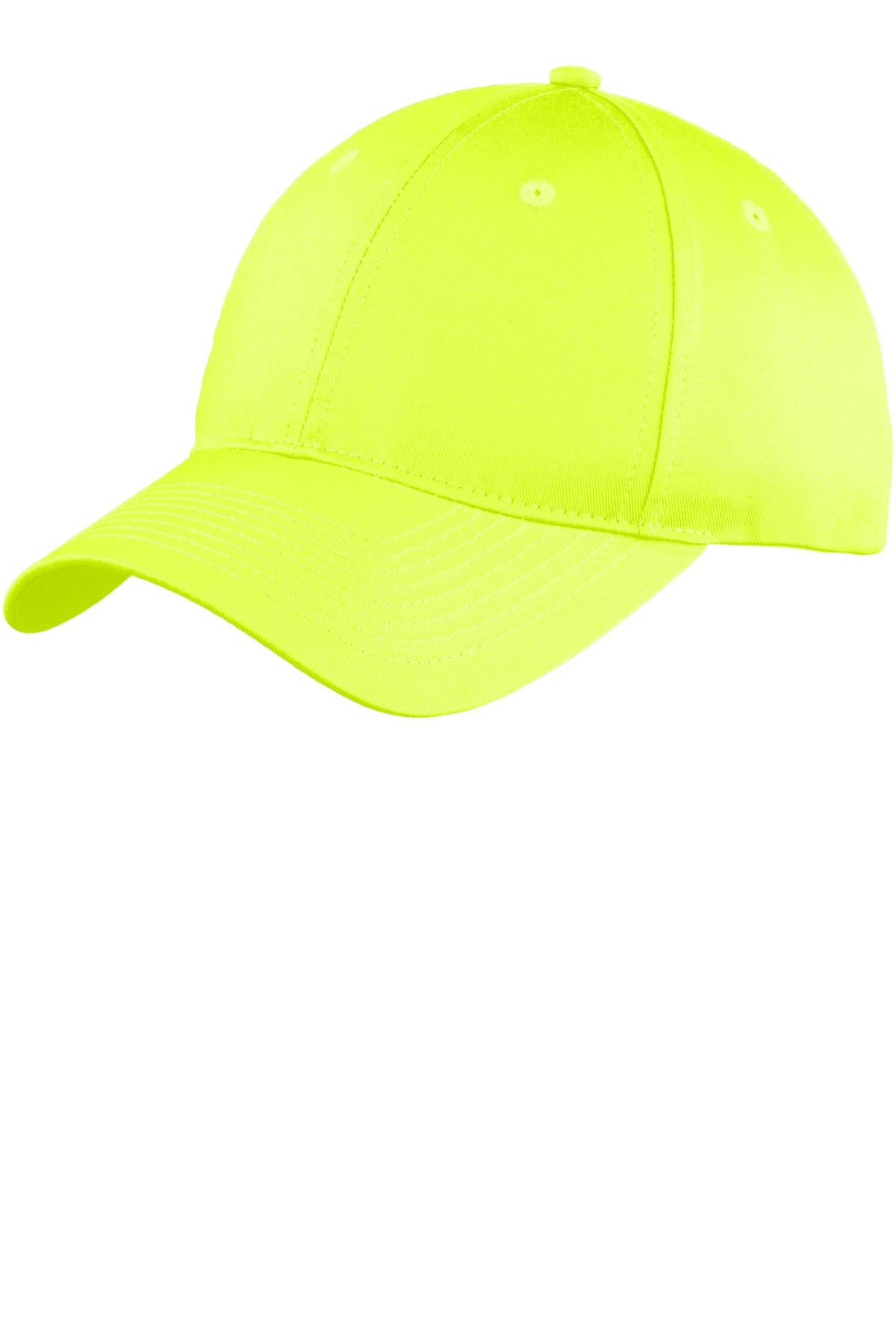 Custom Embroidered Port Authority Caps in Neon Yellow