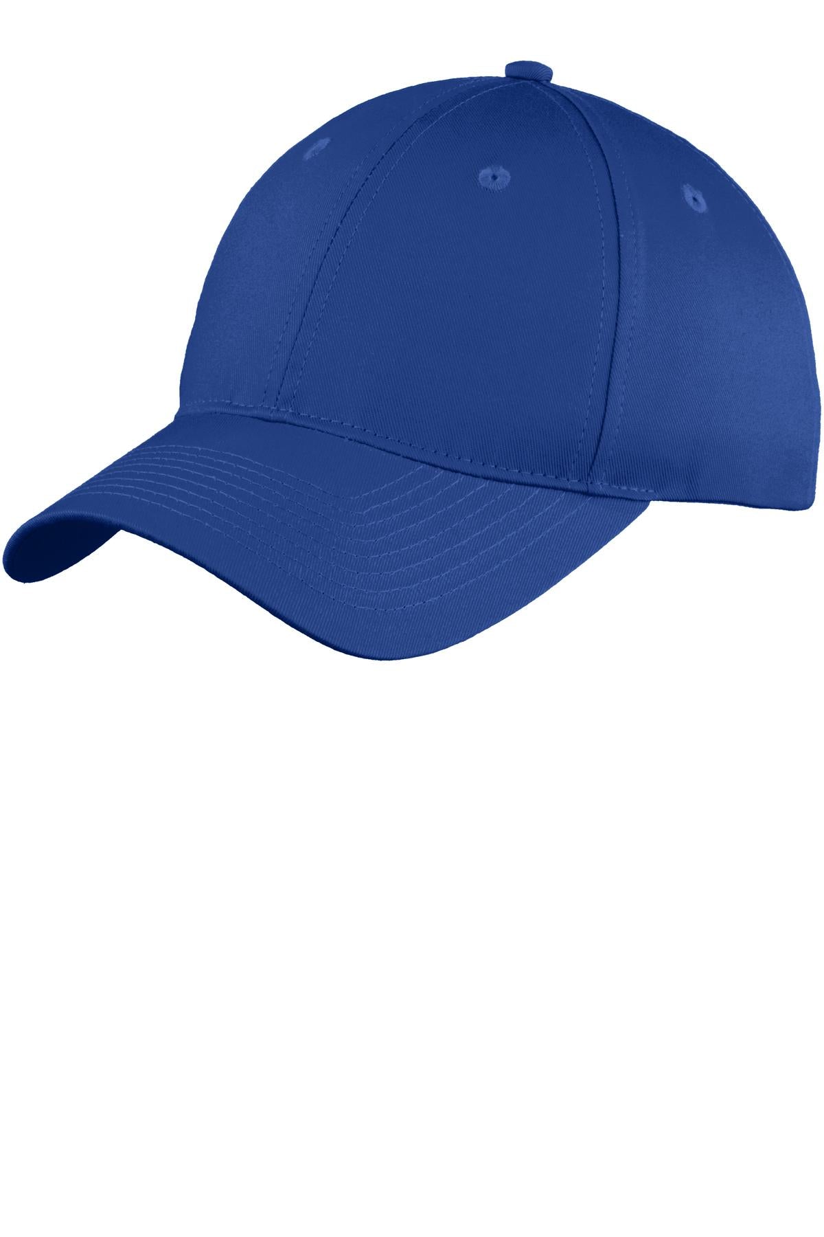 Custom Embroidered Port Authority Caps in Royal