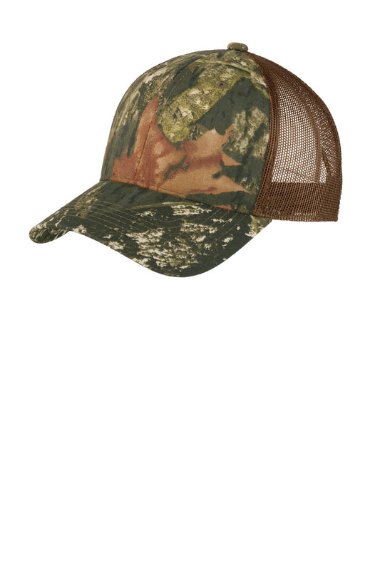 Custom Embroidered Port Authority Caps in Mossy Oak New Break-Up/ Brown