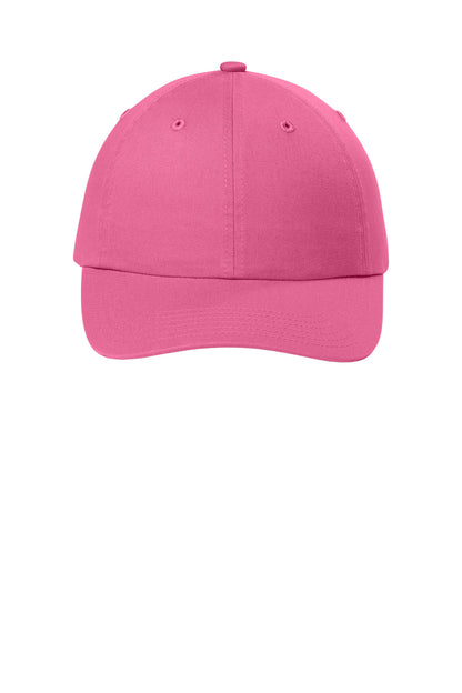 Custom Embroidered Port Authority Caps in Awareness Pink