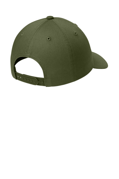 Custom Embroidered Port Authority Caps in Olive Drab Green