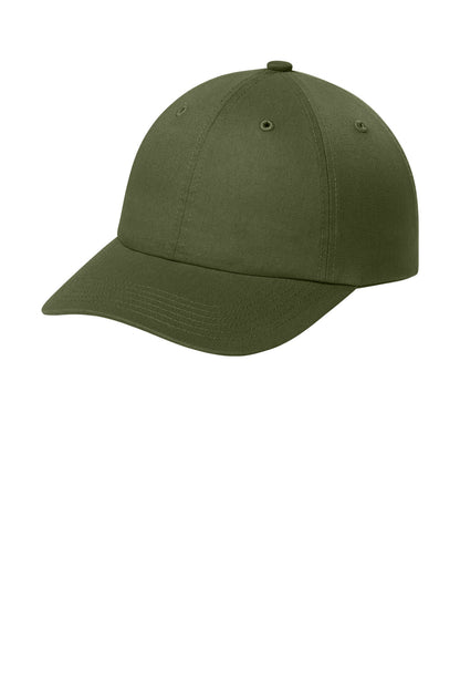 Custom Embroidered Port Authority Caps in Olive Drab Green