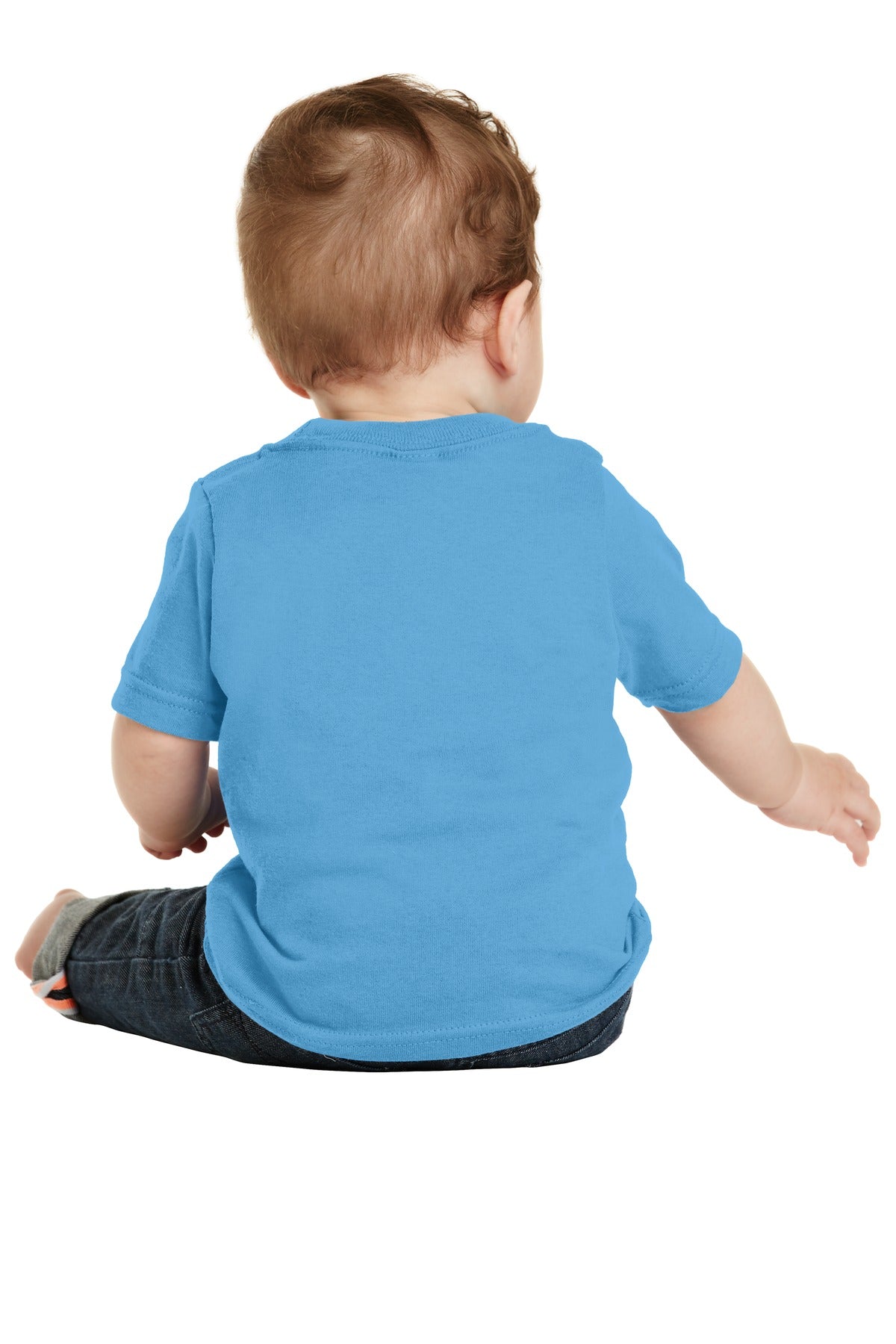 Custom Embroidered Port & Company Infant Core Cotton Tee. CAR54I,Aquatic Blue