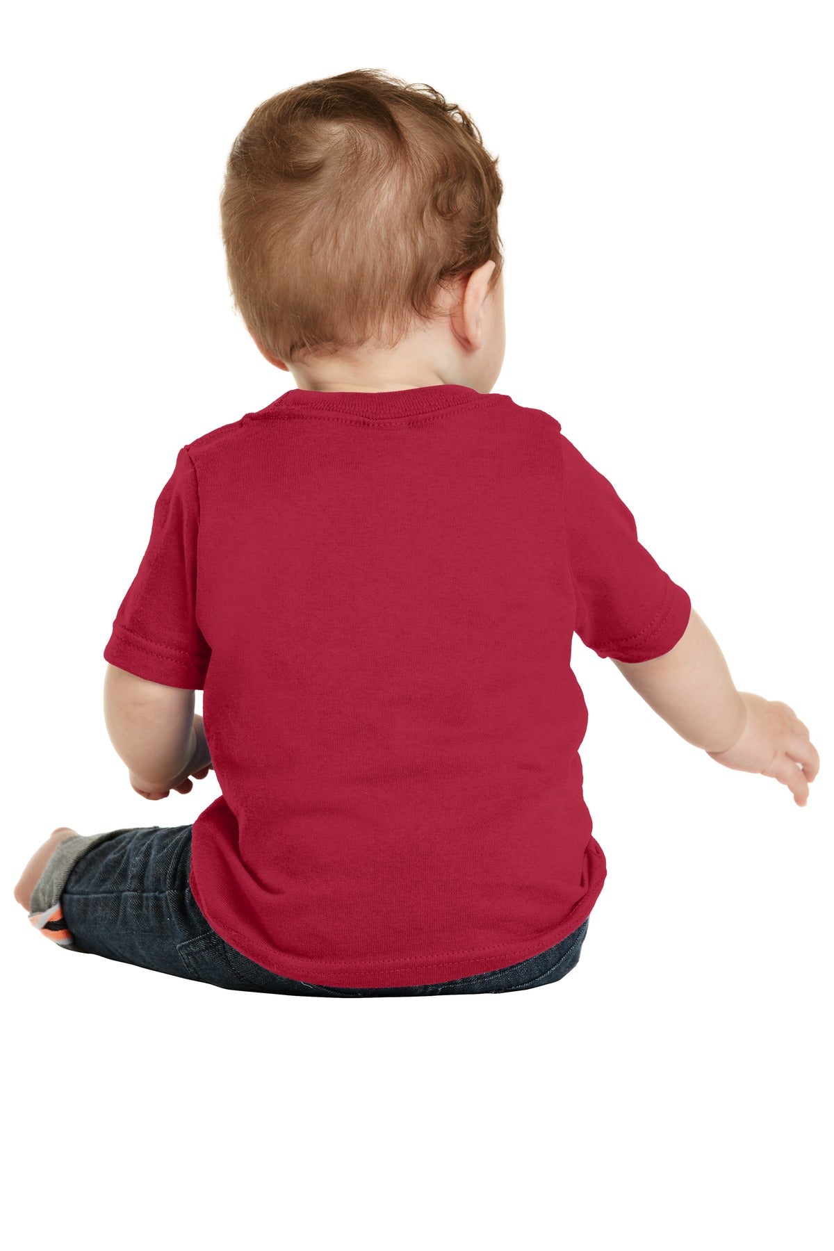 Custom Embroidered Port & Company Infant Core Cotton Tee. CAR54I,Red