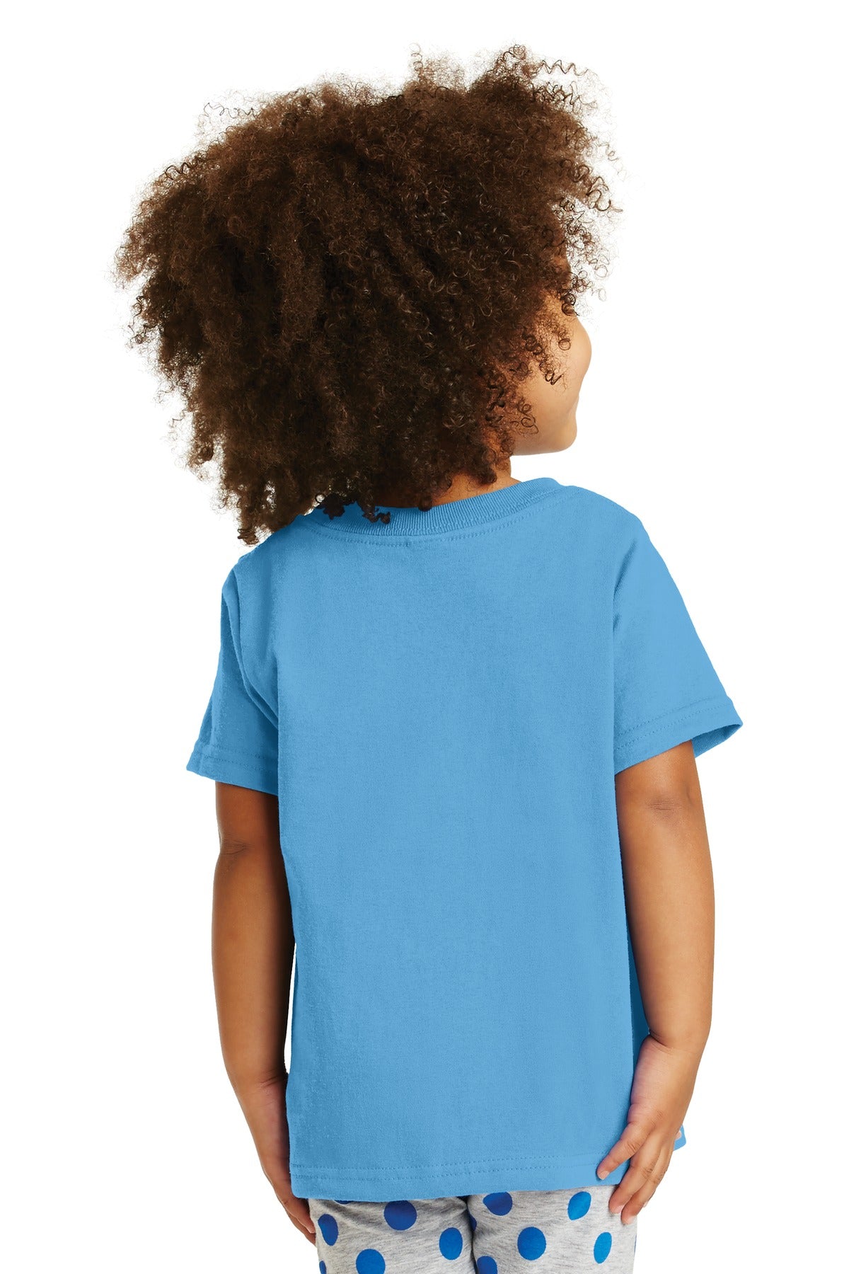 Custom Embroidered Port & Company Toddler Core Cotton Tee. CAR54T,Aquatic Blue