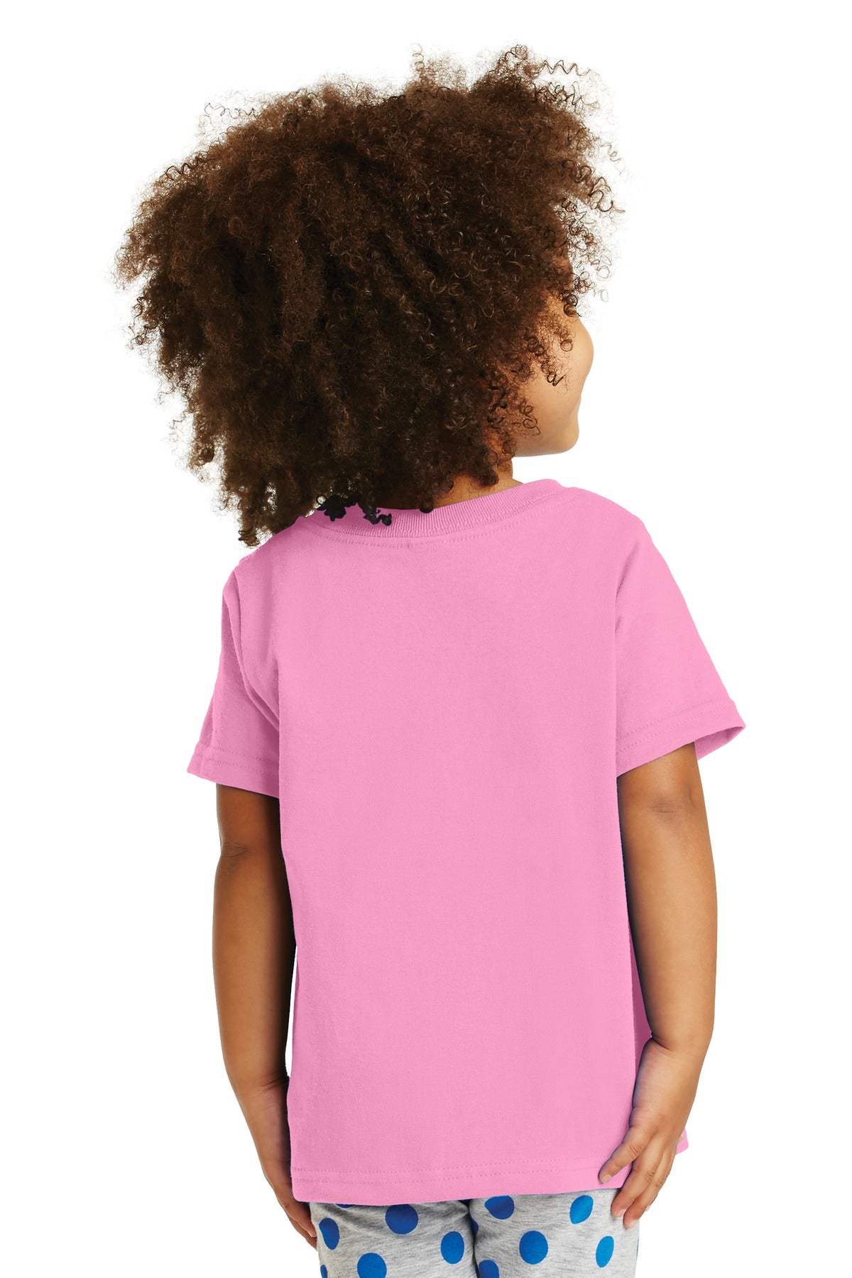 Custom Embroidered Port & Company Toddler Core Cotton Tee. CAR54T,Candy Pink