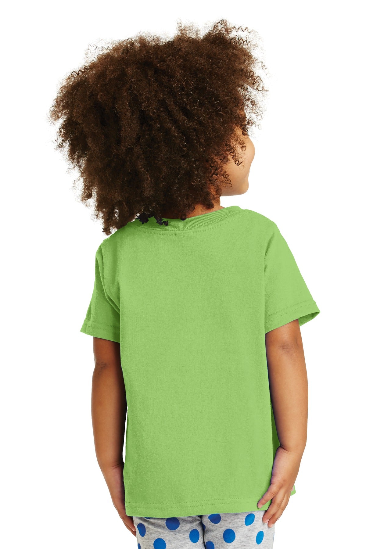 Custom Embroidered Port & Company Toddler Core Cotton Tee. CAR54T,Lime
