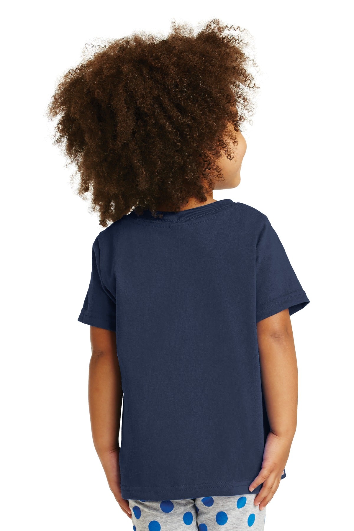 Custom Embroidered Port & Company Toddler Core Cotton Tee. CAR54T,Navy
