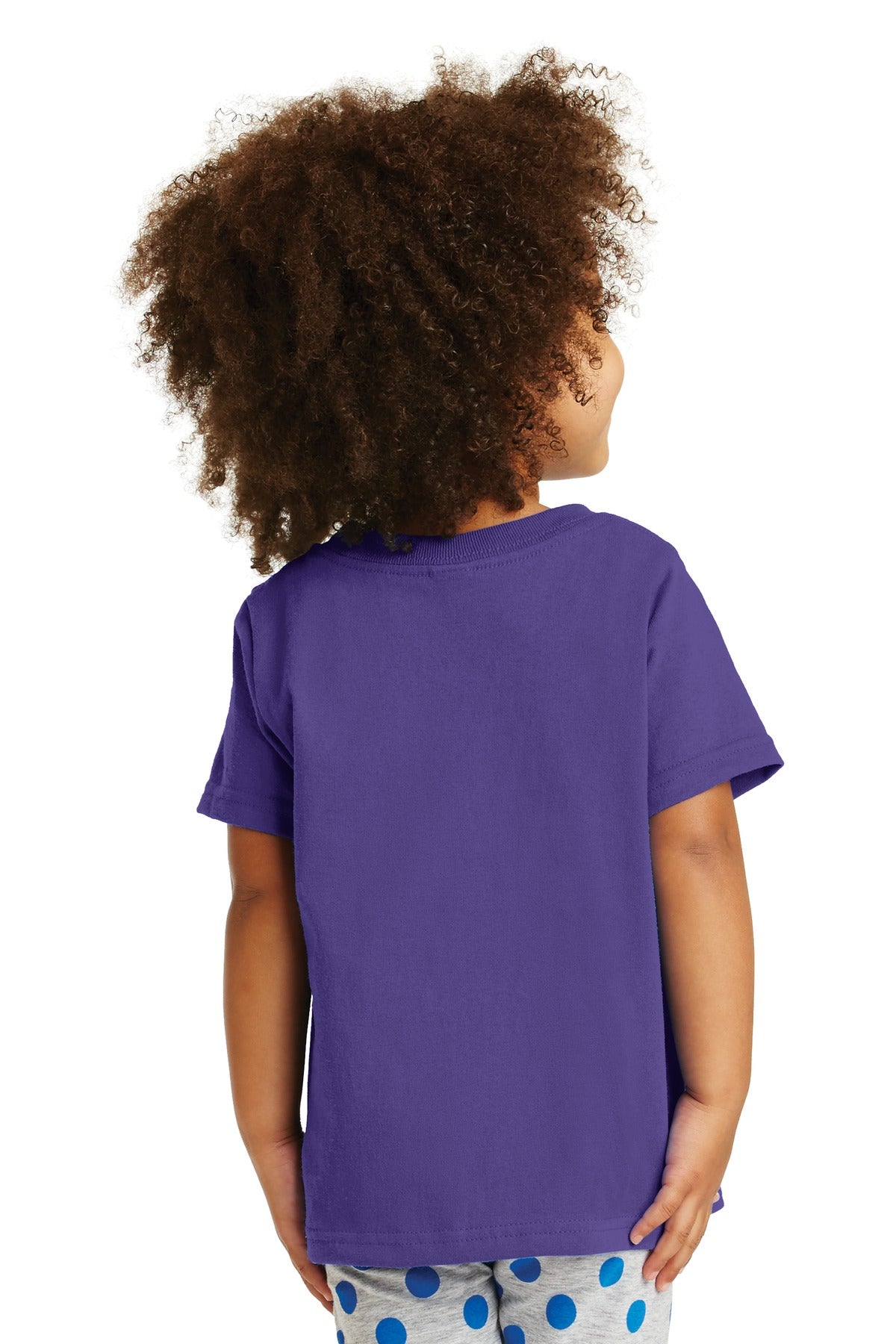 Custom Embroidered Port & Company Toddler Core Cotton Tee. CAR54T,Purple