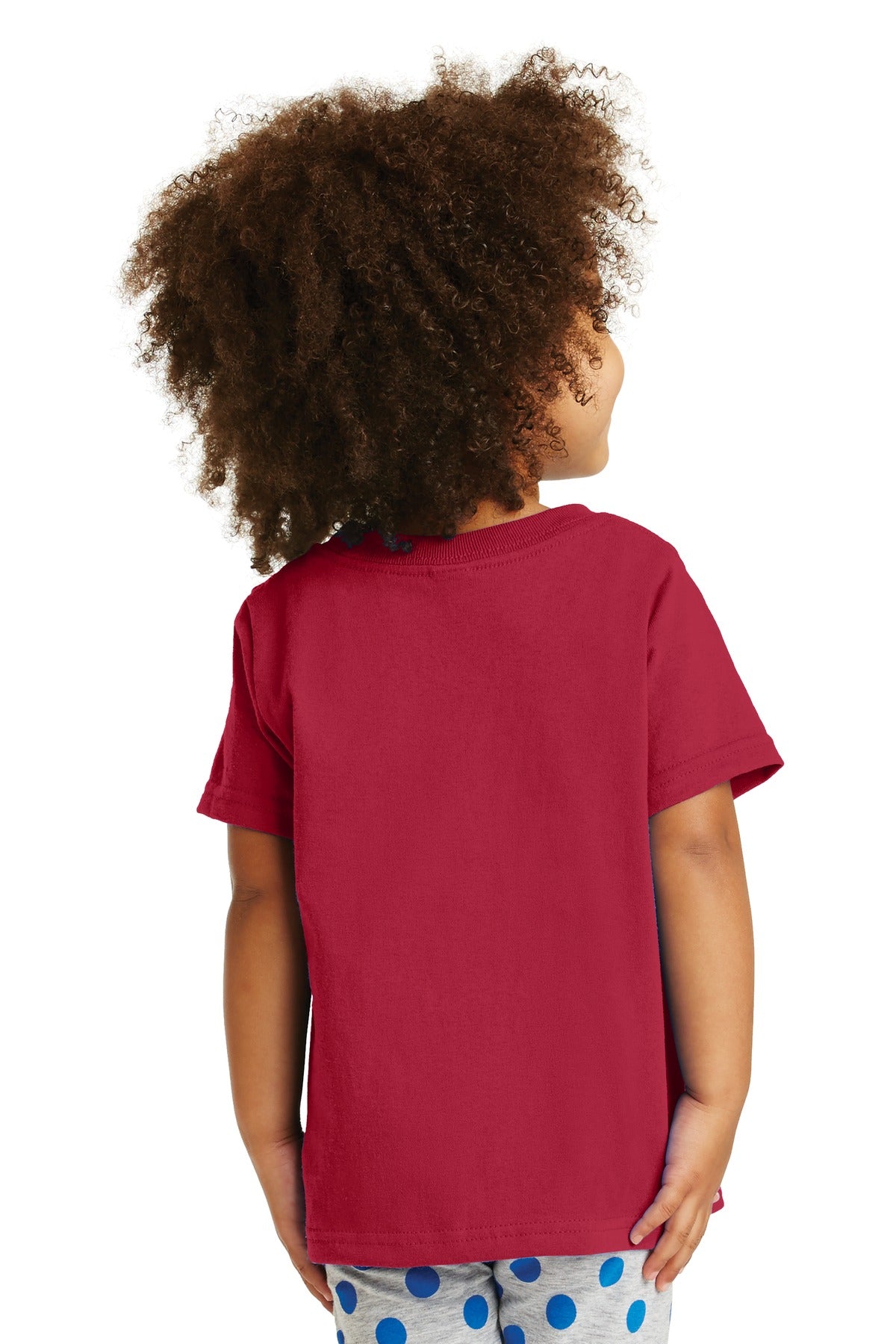 Custom Embroidered Port & Company Toddler Core Cotton Tee. CAR54T,Red
