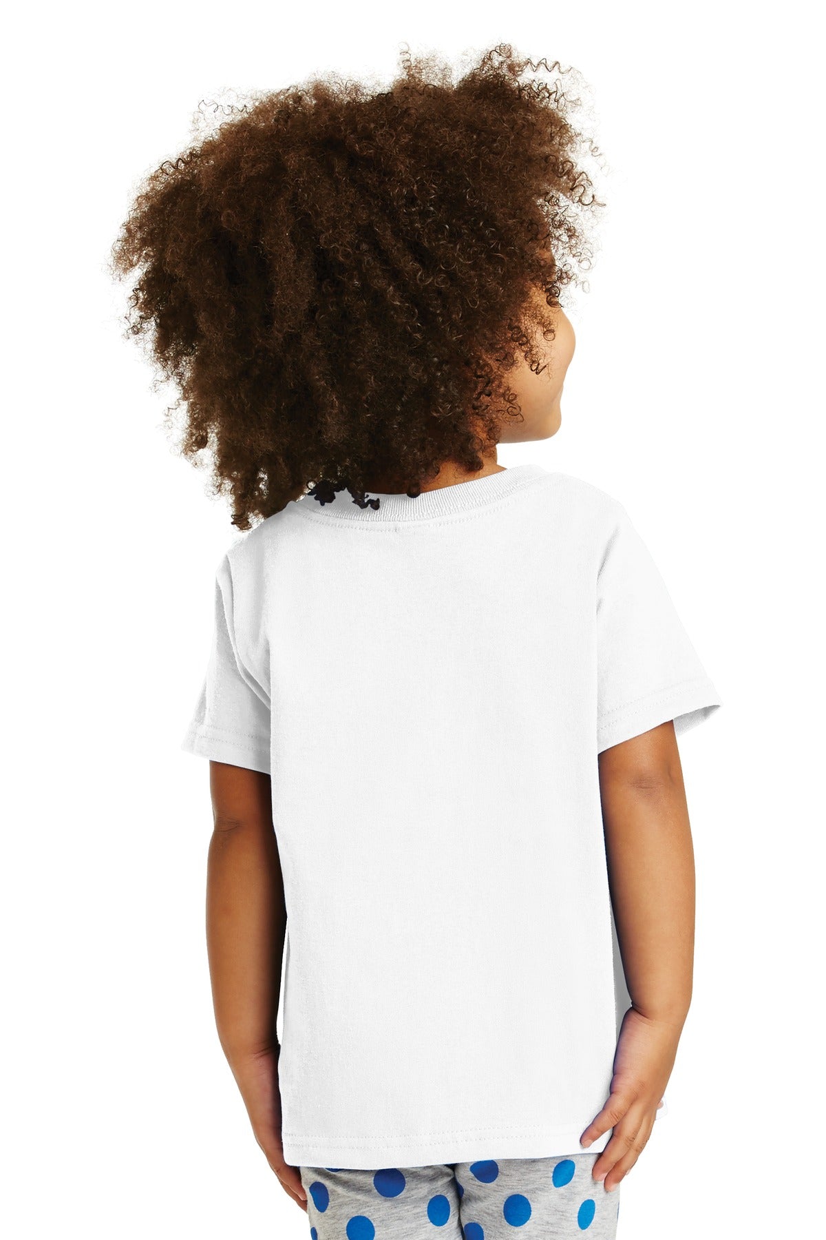 Custom Embroidered Port & Company Toddler Core Cotton Tee. CAR54T,White
