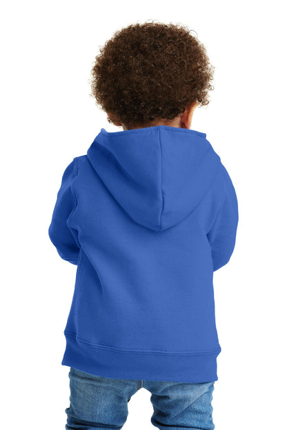 Custom Embroidered Port & Company Toddler Core Fleece Full-Zip Hooded Sweatshirt. CAR78TZH,Royal