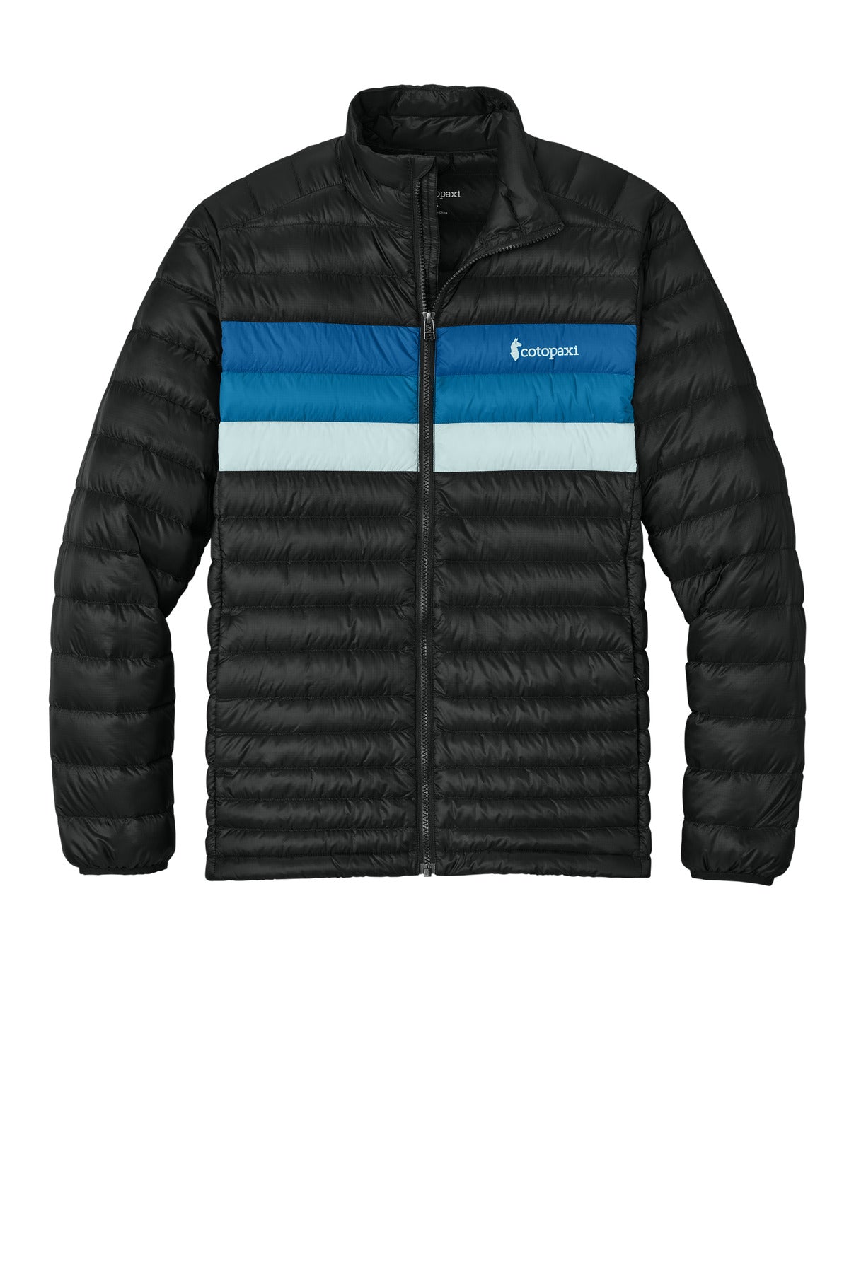 Custom Embroidered Cotopaxi Outerwear in Black/ Atlantic