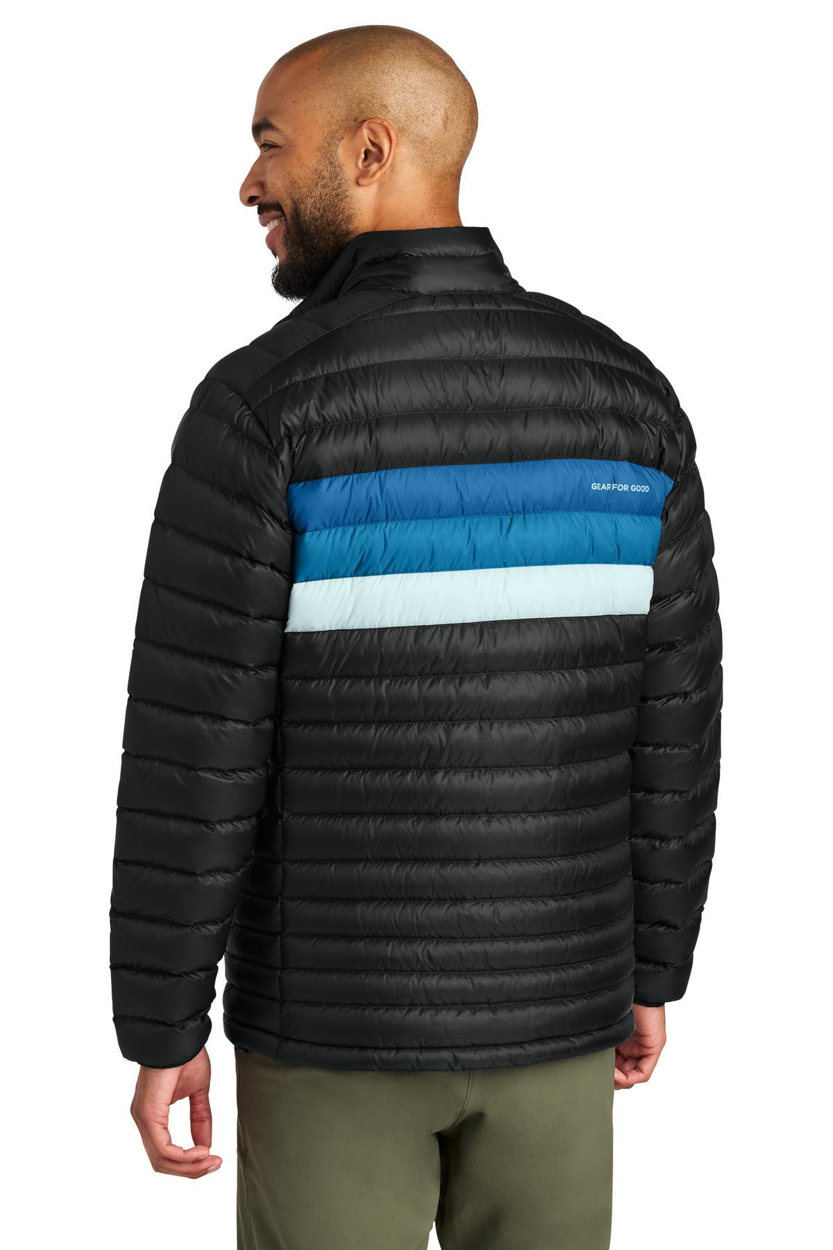 Custom Embroidered Cotopaxi Outerwear in Black/ Atlantic