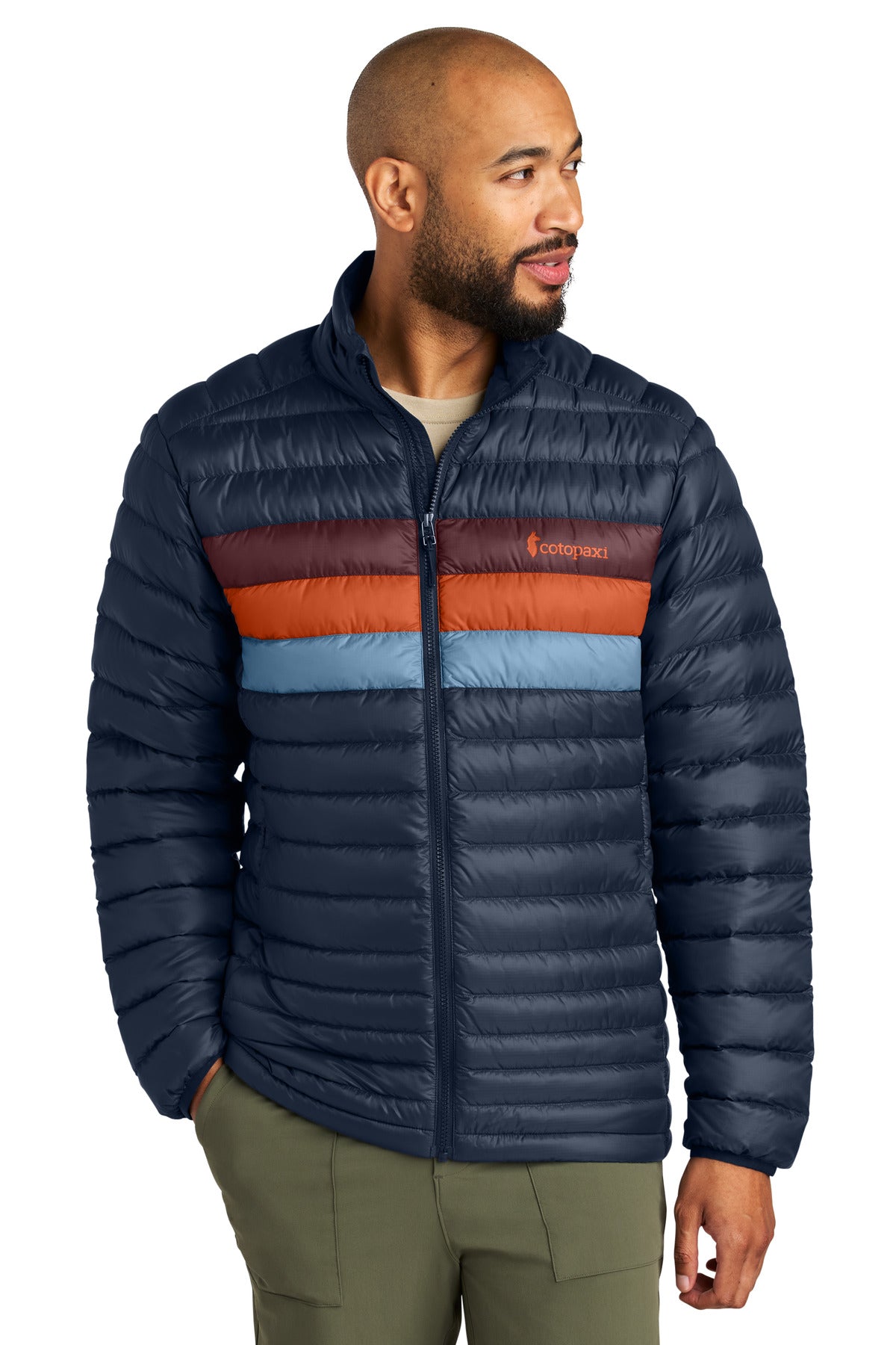 Custom Embroidered Cotopaxi Outerwear in Maritime/ Mulberry