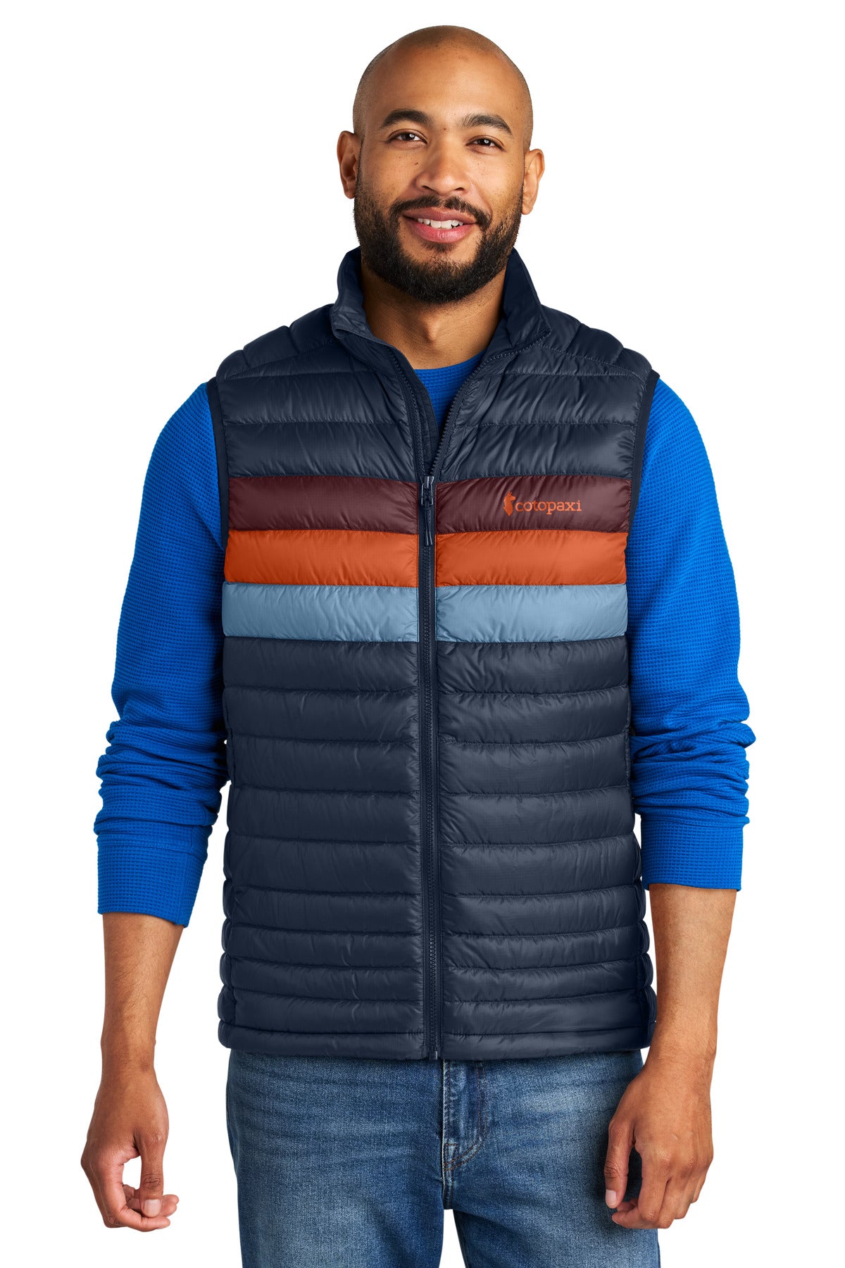Custom Embroidered Cotopaxi Outerwear in Maritime/ Mulberry