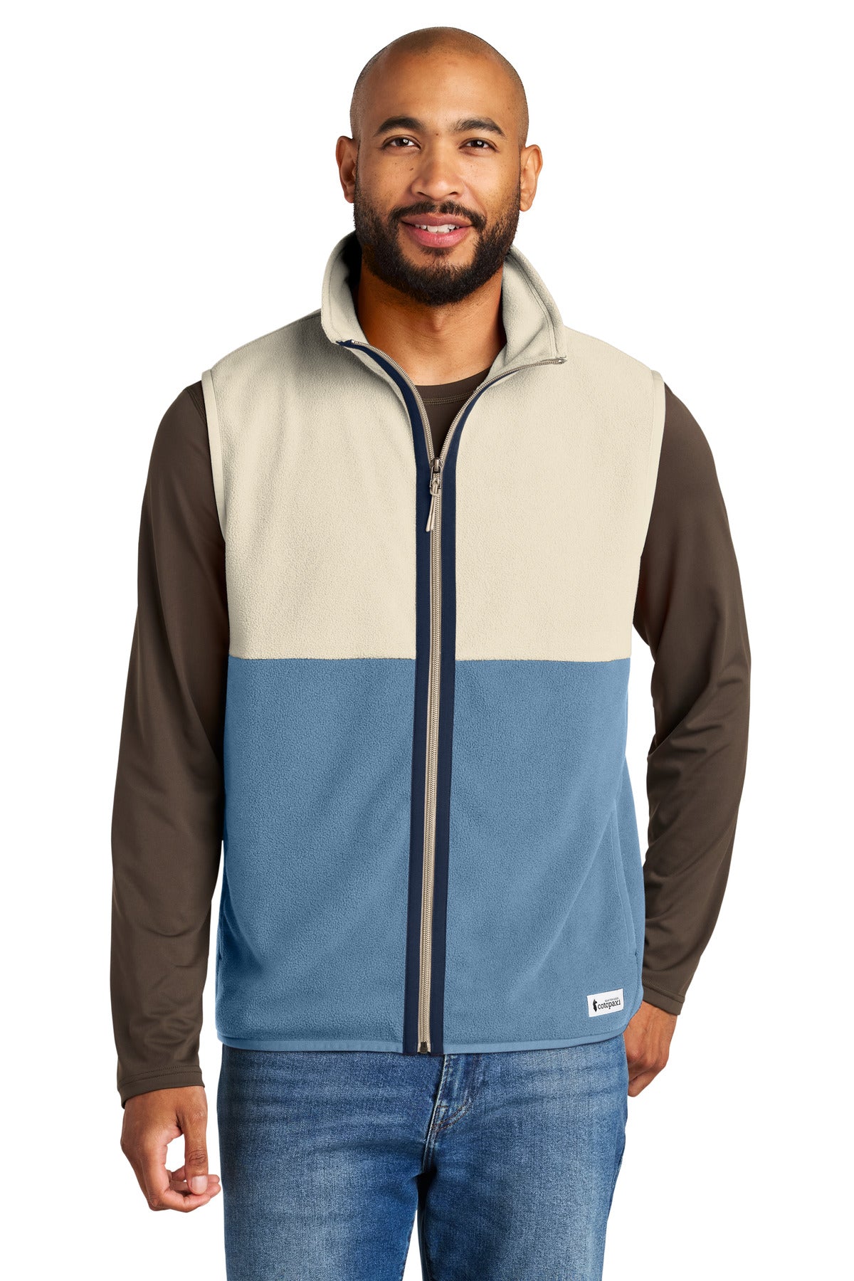 Custom Embroidered Cotopaxi Outerwear in Cream/ Fjord