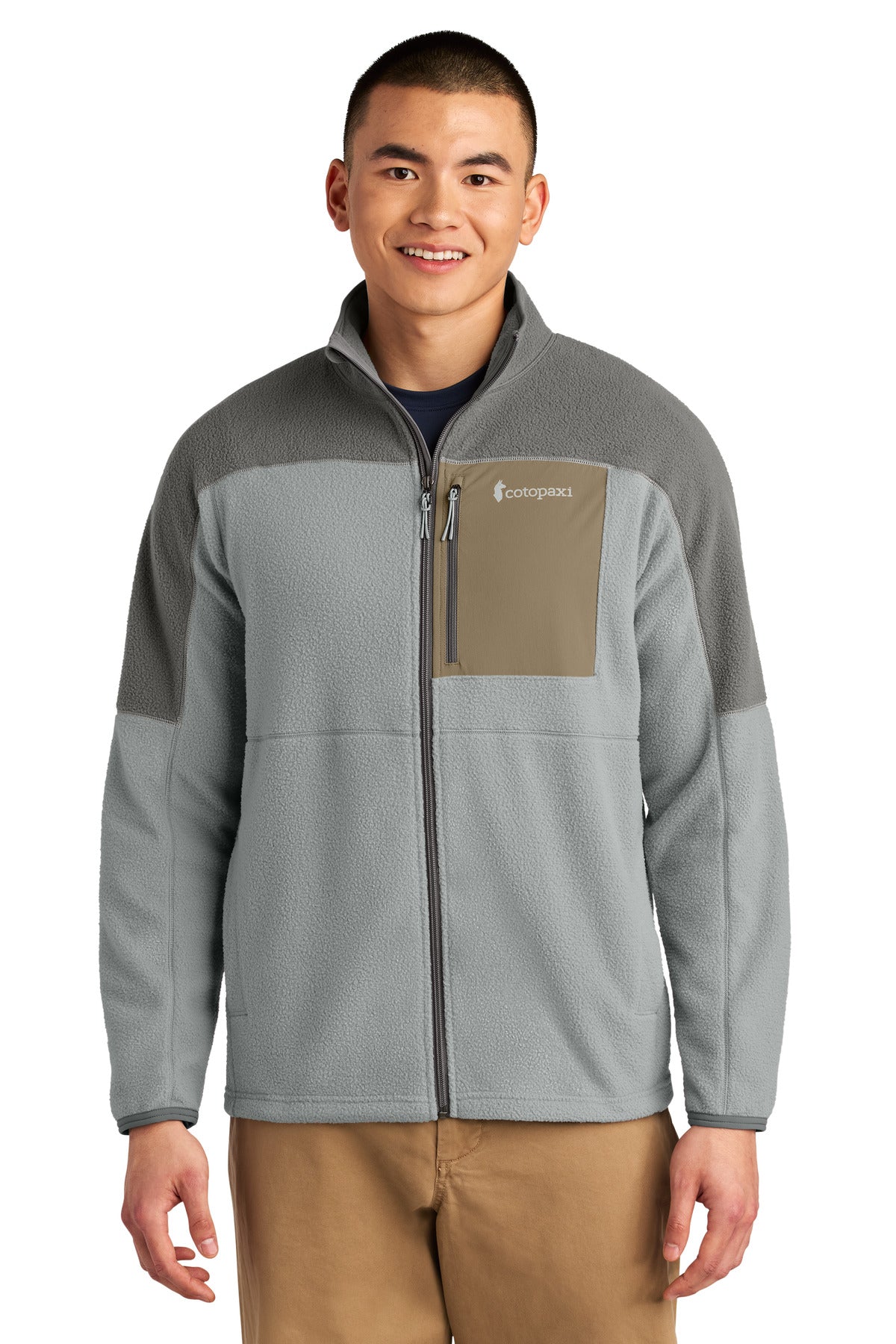 Custom Embroidered Cotopaxi Outerwear in Cinder/ Smoke
